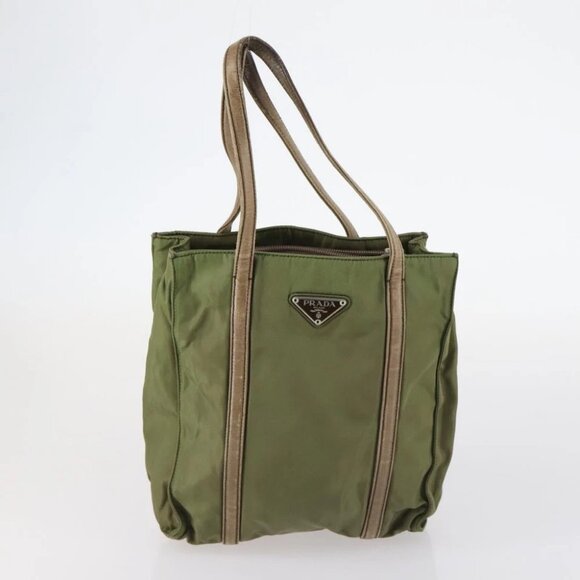 PRADA Tote Bag Nylon 2 Set Khaki Black - Picture 10 of 14